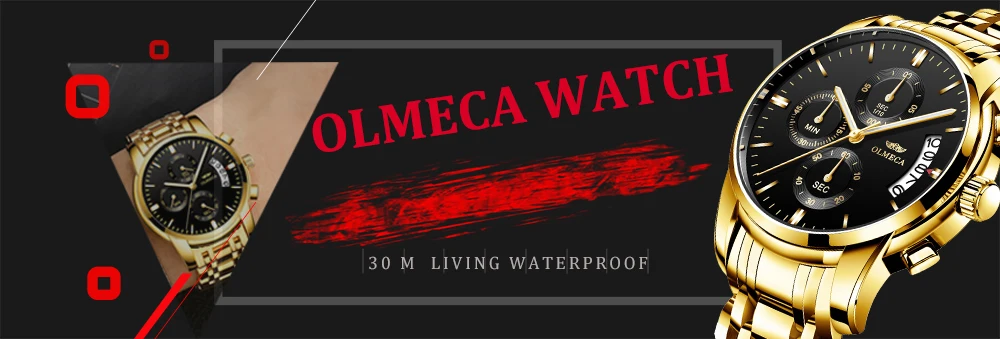 OLMECA часы военные Relogio Masculino водонепроницаемые часы светящиеся стрелки хронограф наручные часы для мужчин Прямая поставка