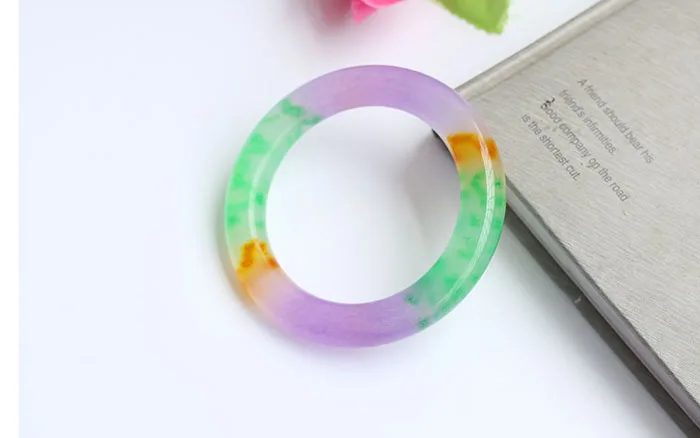 Натуральный нефрит разноцветный ледяной вид плавающий женский браслет