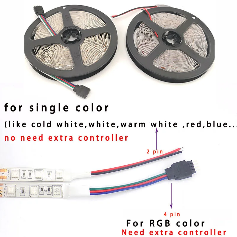 Светодиодная RGB лента smd5050 12 В постоянного тока водонепроницаемый гибкий