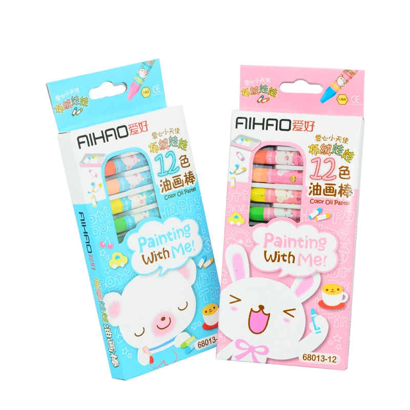 

12 Colors Crayons Drawing Oil Painting Stick Pastel Chalks Crayon Graffiti Pen For Kid School Office Supplies