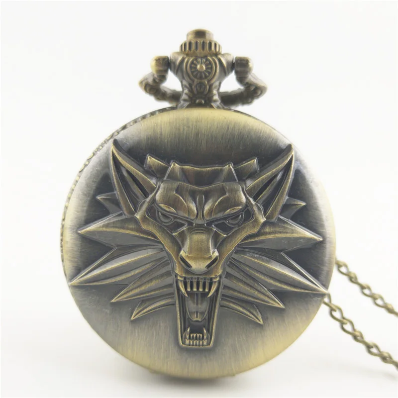 100 шт винтажный Бронзовый Дракон + череп дизайн белый циферблат кварцевые