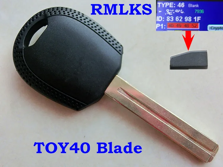 RMLKS Прозрачный чехол для ключа пустой корпус Sorento AMANTI PICANTO CEED Uncut Key Blade с чипом ID46