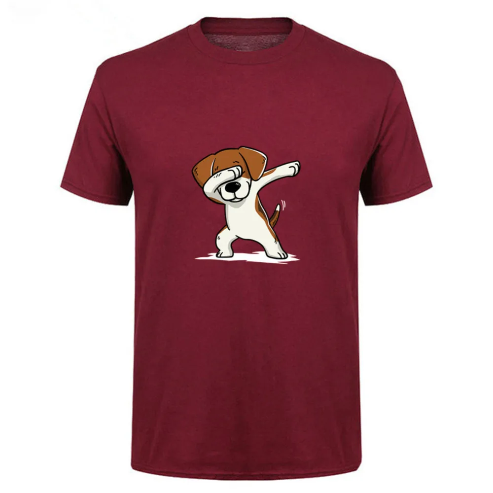 2018 уникальная мужская футболка Dabbing Beagle Harajuku Повседневная с принтом в греческом
