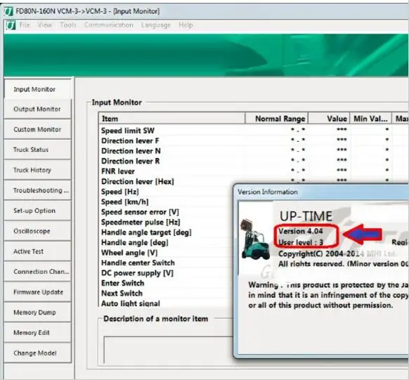 Вилочные погрузчики Up-Time 4 04 + трещины для Mitsubishi |