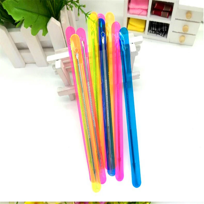 10 шт. Нержавеющая сталь удаления угрей Comedone Extractor прыщ инструменты акне иглы