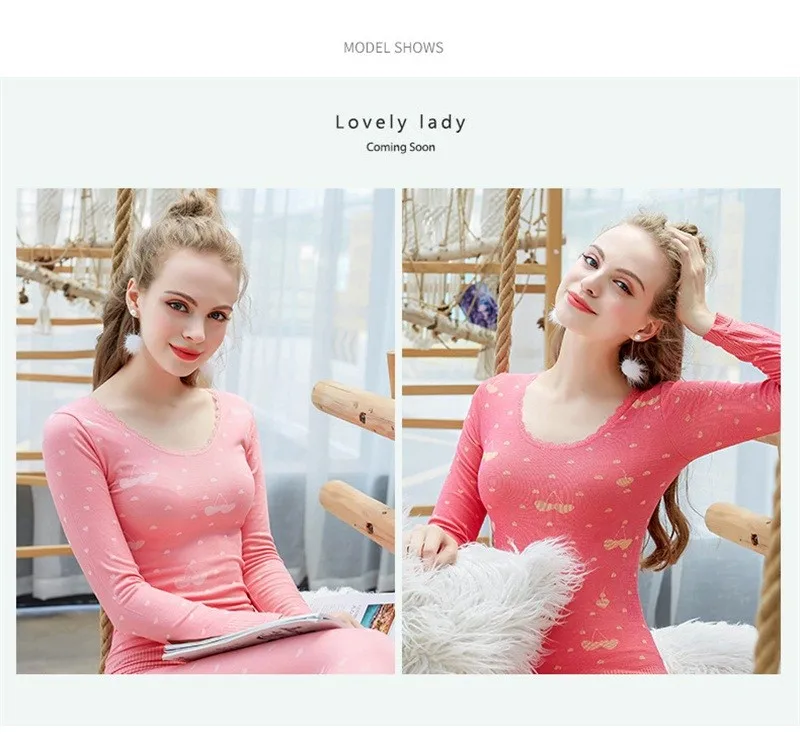 BEFORW, модное милое термобелье с принтом, тонкое, Tmall, женская зимняя одежда, сексуальная форма, кальсоны, термо нижнее белье для женщин
