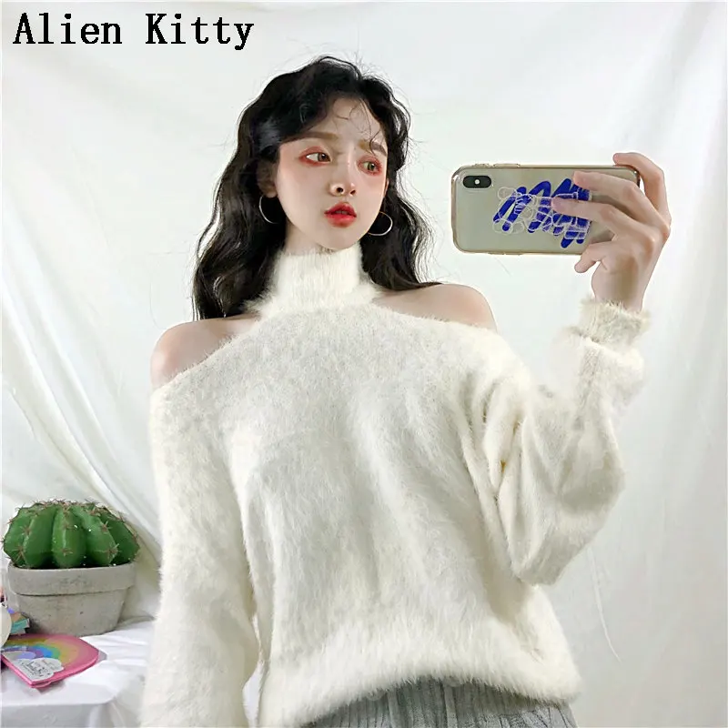 Alien Kitty/2019 г. весенне-зимний сексуальный стильный теплый пуловер с открытыми