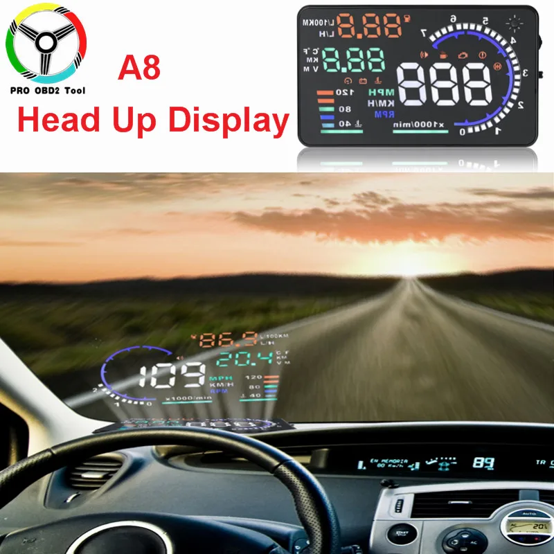 Проектор на лобовом стекле A8 HUD автоматический запуск и закрыПредупреждение о