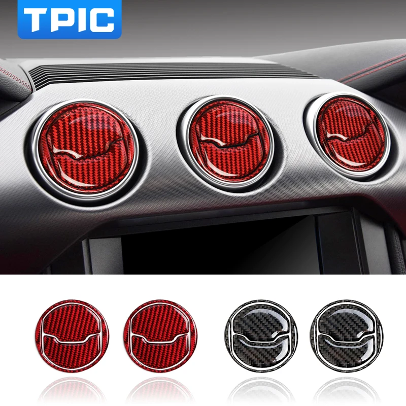TPIC для Ford Mustang отделка салона автомобиля из углеродного волокна приборная панель