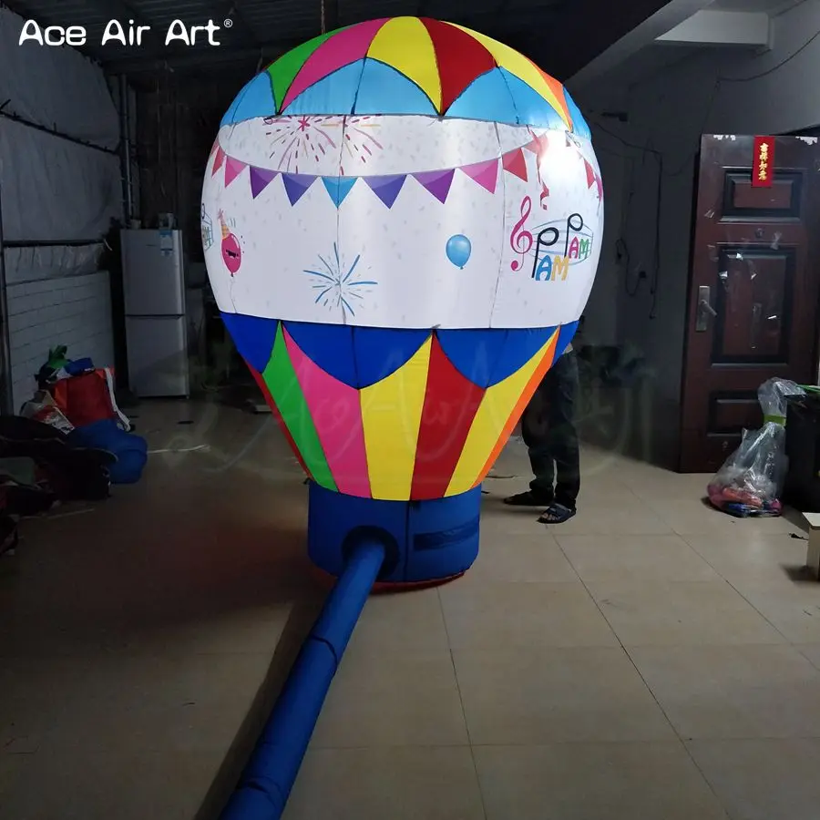 cheap and good quality inflatable replica advertising rooftop standing hot air balloon model with your logo for New Zealand | Дом и сад