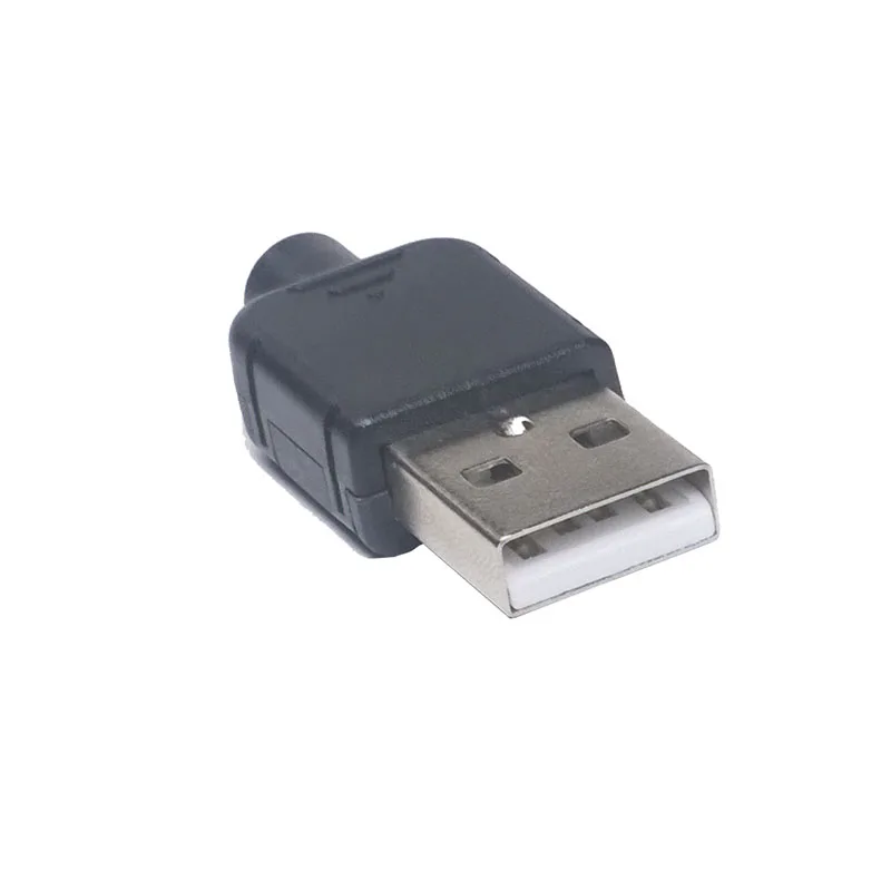 10 шт./лот Штекерный USB тип A 4P черные защелкивающиеся треугольные разъемы