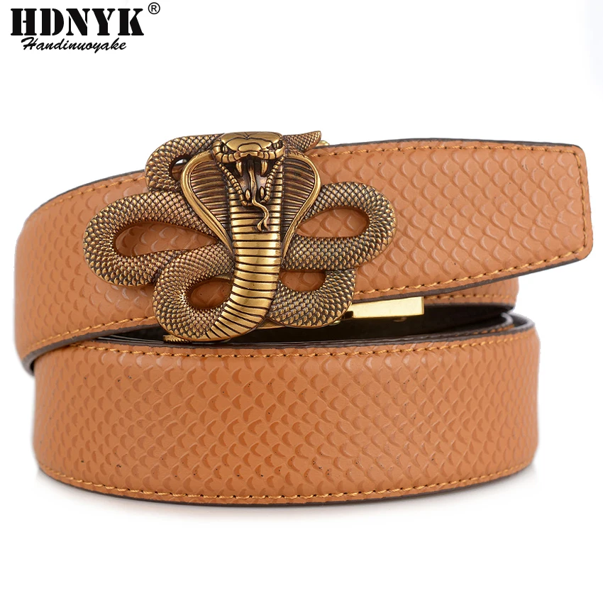 Новый брендовый дизайнерский мужской ремень со змеиным принтом мужские ремни из