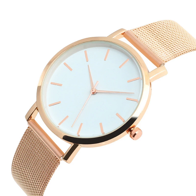 Повседневные мужские часы Роза золотистый серебристый металлический Сталь