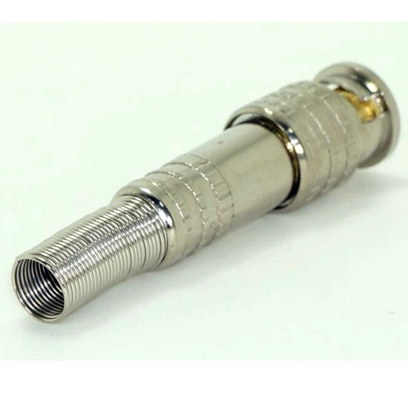20 шт./лот BNC мужской разъем для RG-59 Coaxical Кабельный адаптер, латунный конец, обжим, стяжка кабеля, разъем-переходник для камеры CCTV Разъем
