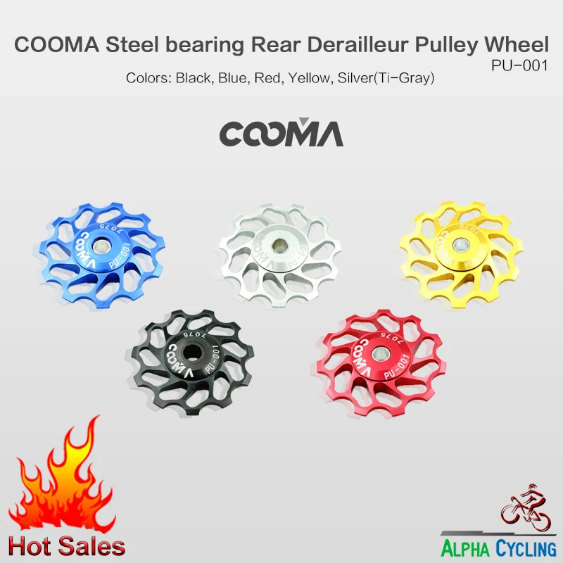 CNC Алюминий шкив из сплава колеса для Shimano и Sram XX, XO, X9, X7 задний переключатель, 11 T, Pu001