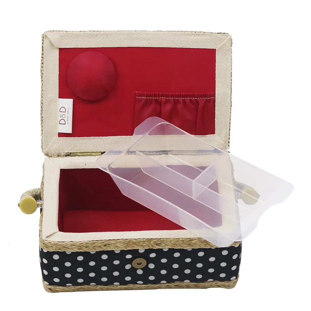 Маленькая швейная мини коробка с набором для шитья аксессуары