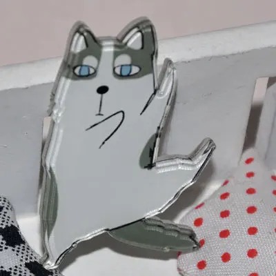 1 шт. хороший друг танец собака спорт аниме значок акриловые брошки Harajuku булавки