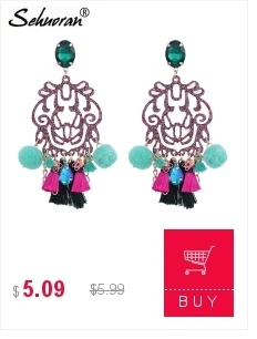 Sehuoran OOrbellen Boho серьги-подвески для женщин Aretes Brincos подвеска в виде змеи модное ювелирное изделие массивные свадебные серьги