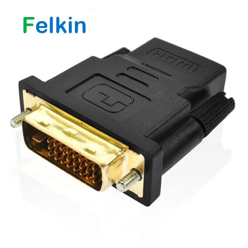 Кабель адаптер Felkin DVI 24 + 1 HDMI позолоченный штекер 24k 1080P|Кабели HDMI| |