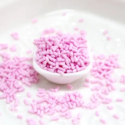 pink 100 г/пакет слайм глина спринклеры наполнитель DIY Поставки конфеты поддельные торт десерт грязь украшения игрушки аксессуары - Цвет: pink