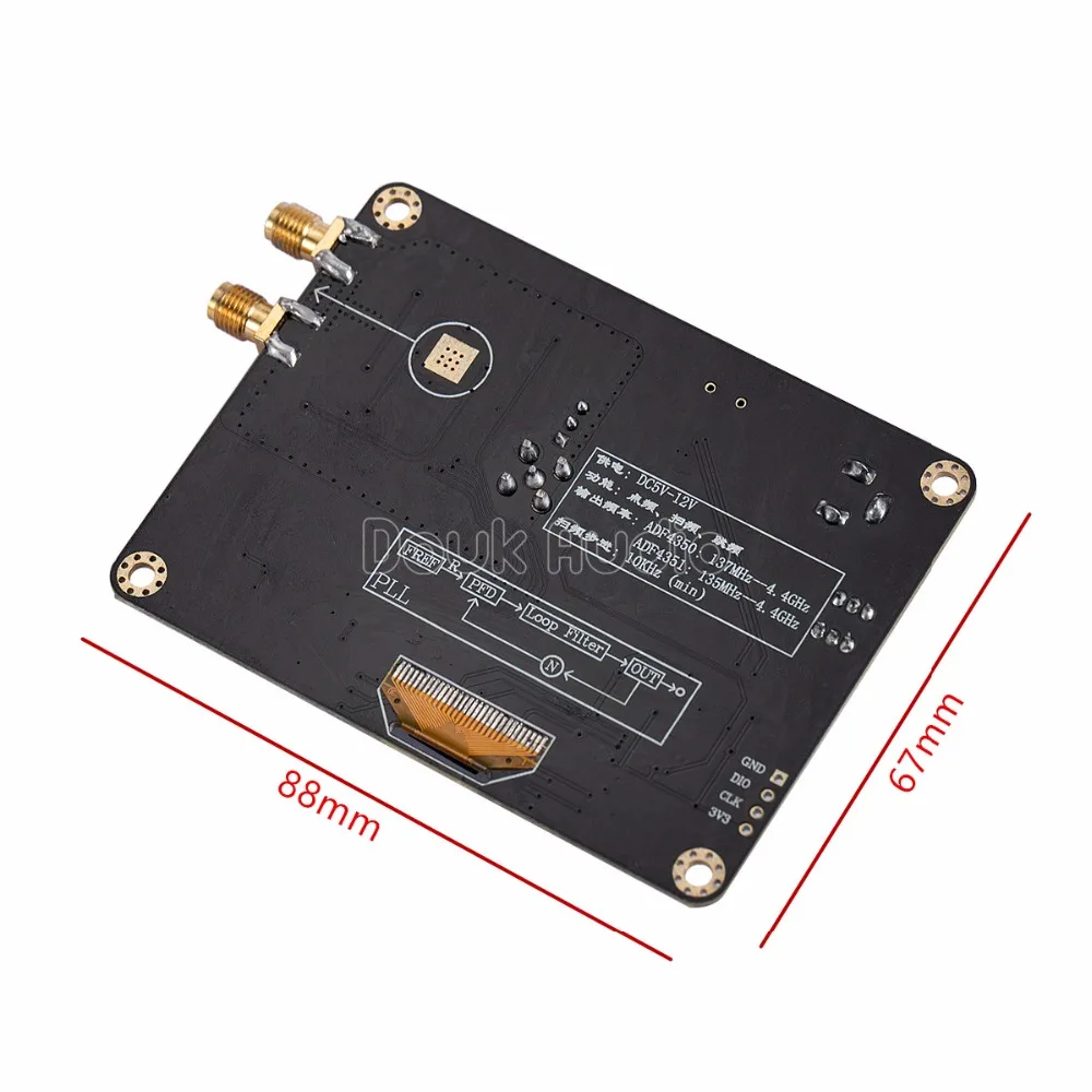 Модуль фазы заблокированной петли ADF4351 OLED STM32 MCU 35M 4 4G радиочастотный источник