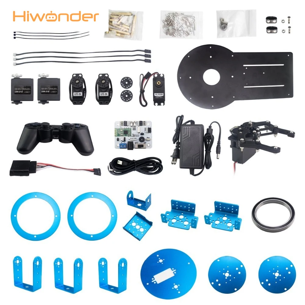 Hiwonder Industrial 6 DOF Robot Arduino Arm в разобранном виде с пультом дистанционного управления