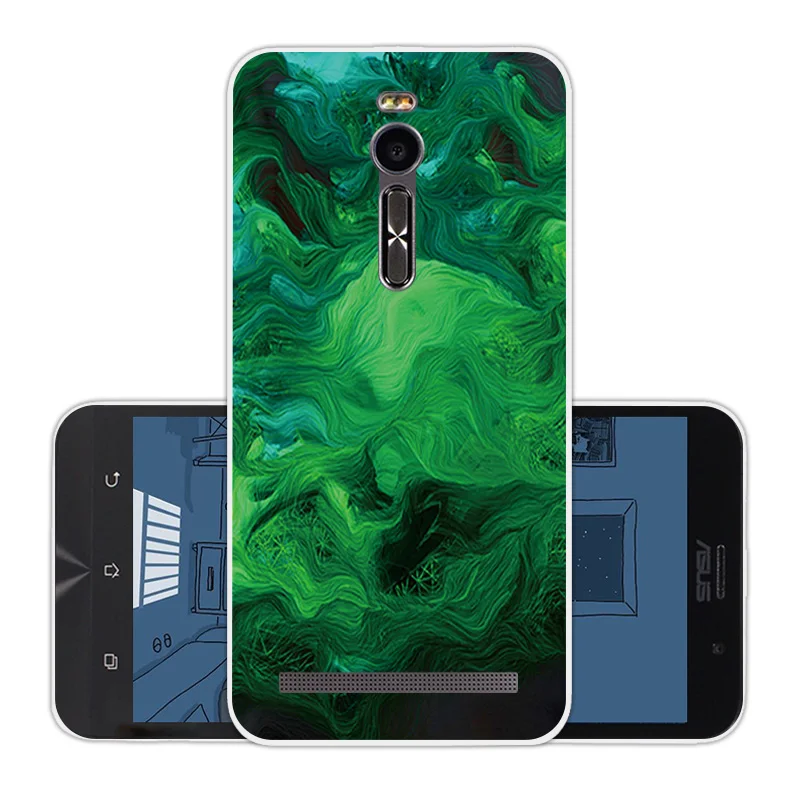 For Asus Zenfone 2 ZE551ML ZE550ML Green Case Soft Silicon Phone Cover for / Deluxe |