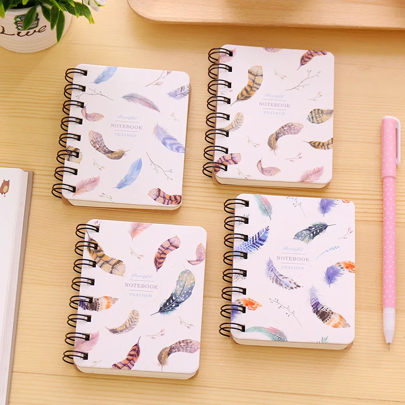 Корейские милые канцелярские мультфильм маленький катушки портативный ноутбук