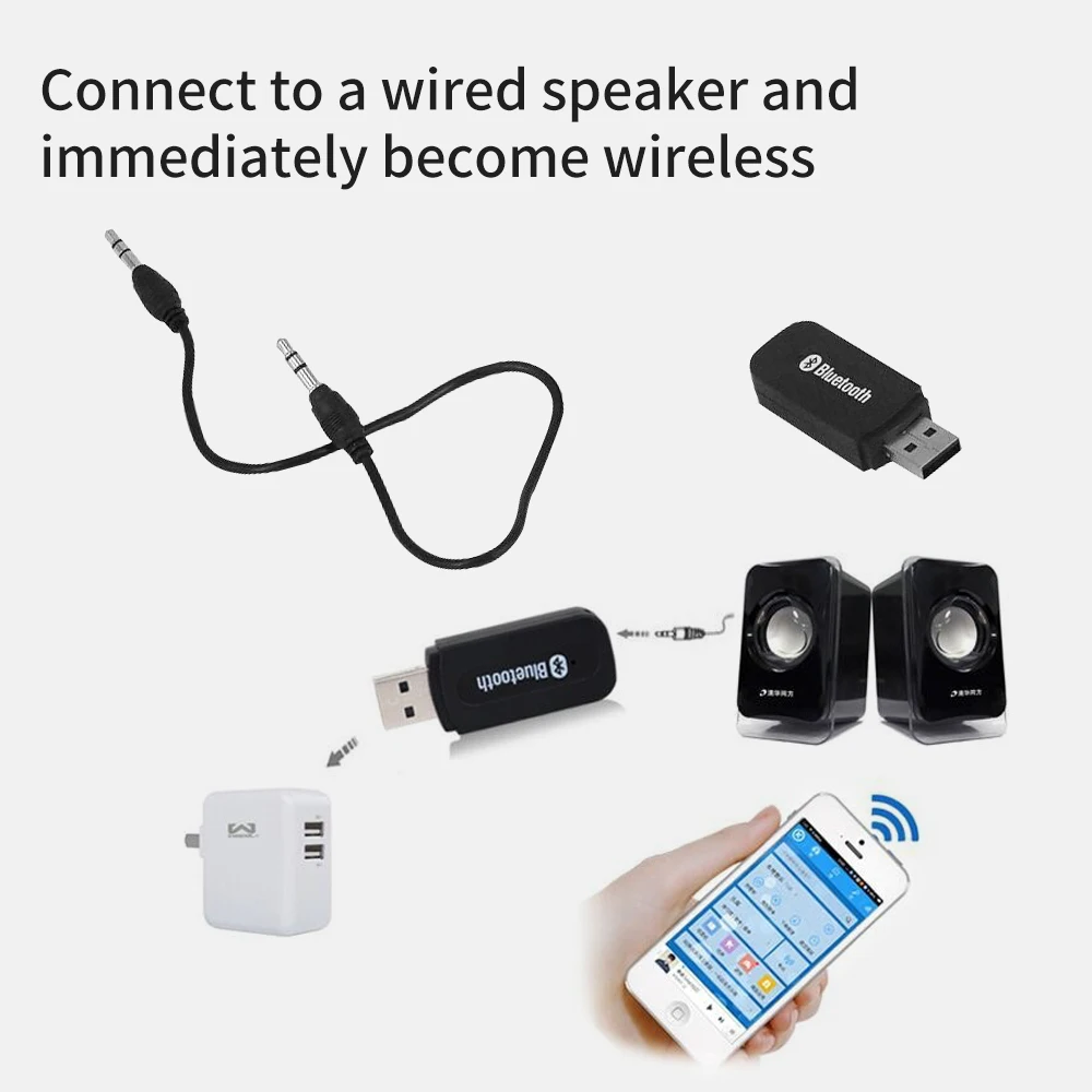 Bluetooth 2 1 приемник ключ стерео Музыка Аудио 3 5 мм разъем беспроводной USB адаптер для