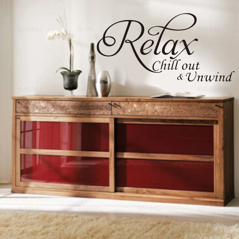 Простая виниловая настенная наклейка расслабляющая художественная буква для