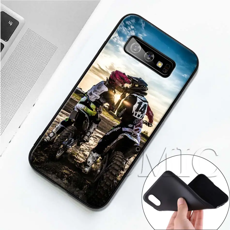 moto cross motorcycle sports black tpu case for samsung galaxy s20 fe s21 note 20 ultra s10 10 lite s9 plus s8 s10e soft cover free global shipping
