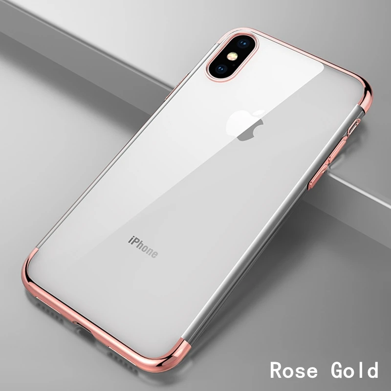 rose gold no ring Для iphone 8 7 plus iphone 6 s 6s plus 11 Pro Max чехол адсорбционный Магнитный Прозрачный чехол для iphone XS Max iphone XR XS X 10 чехол s - Цвет: rose gold no ring