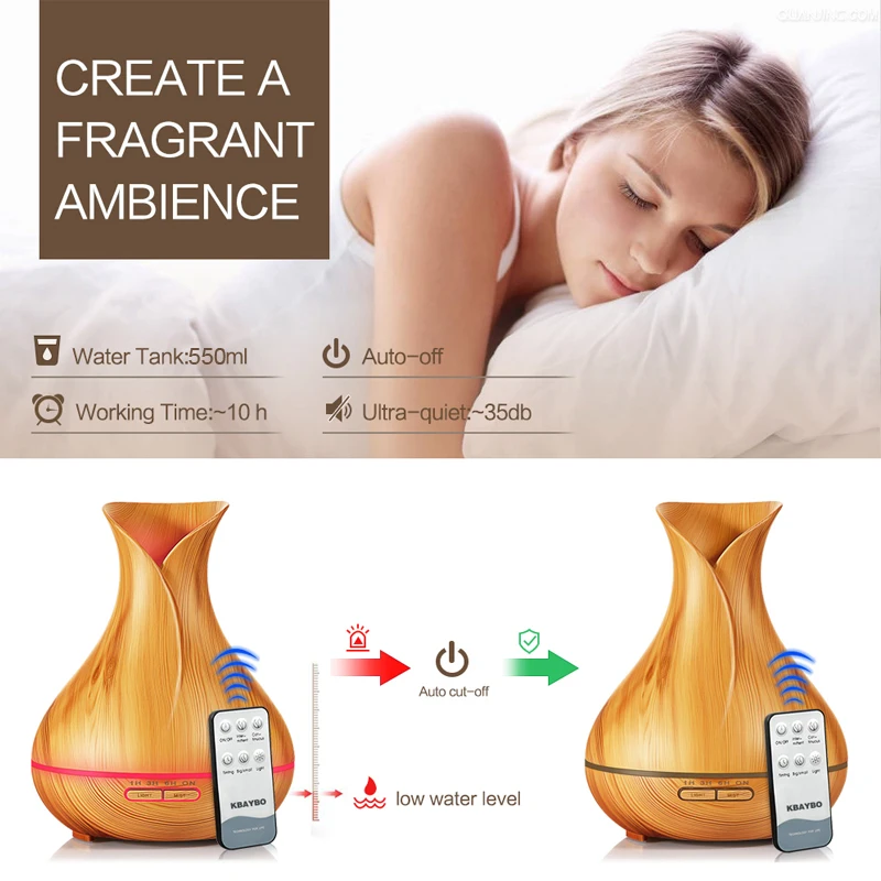 550 мл ультразвуковой увлажнитель воздуха на пульте дистанционного управления