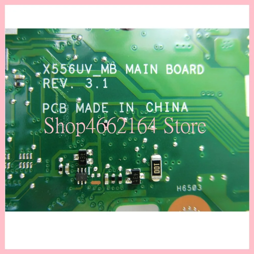 X556UAK I7-6500CPU/DDR4-4GB Оперативная память материнская плата REV3.1 для ASUS X556U X556UA X556UV X556UQ