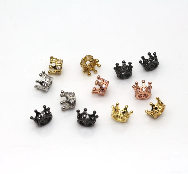 5 шт./лот черные бусины с фианитами для изготовления ювелирных изделий сделай сам