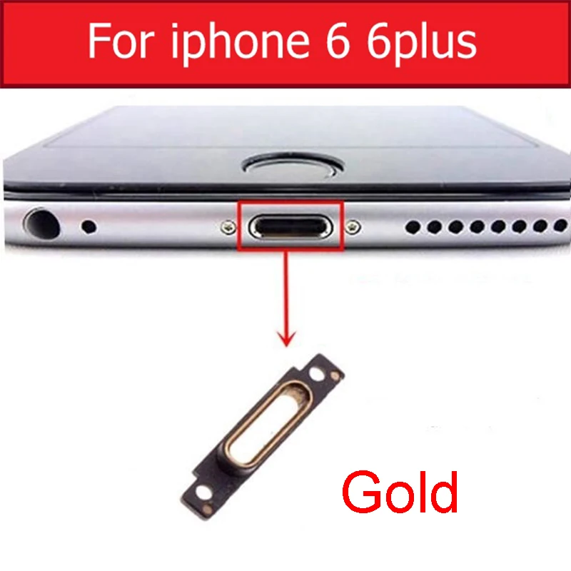 6 6 Plus Gold Зарядное устройство USB разъем порт металлическая подставка удерживающее кольцо для iPhone 5 5S SE 6S 6 7 8 Plus X зарядный разъем док-станция браслет металлическое кольцо - Цвет: 6 6 Plus Gold