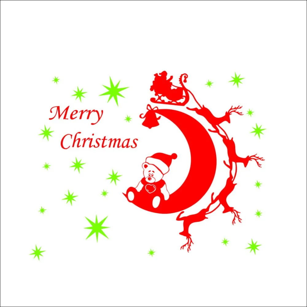 

Christmas decorations wall stickers 3d removable vinyl wall decals festival home decoration PVC Wall Stickers for Kids xmas29