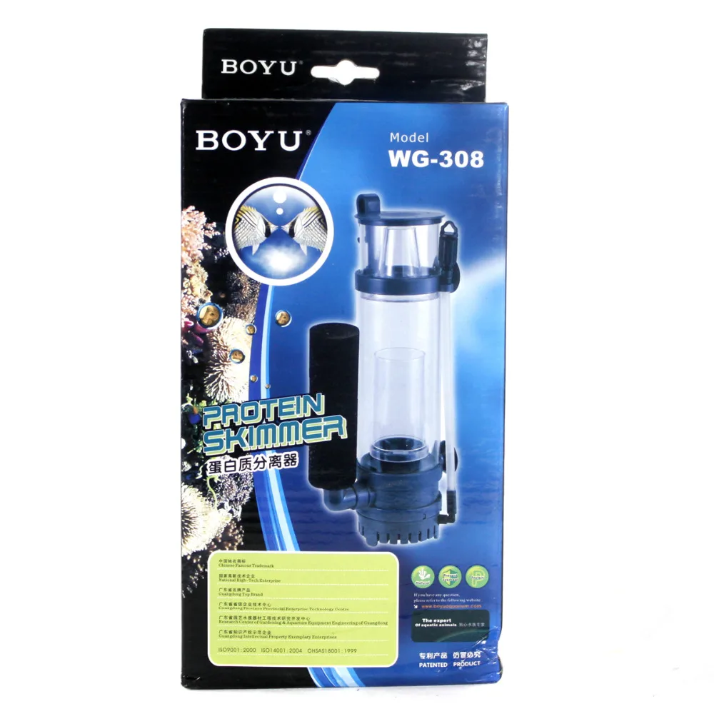 BOYU WG 308 6W 220 240V протеиновый скиммер для 80 120L нано соленой воды морской аквариум|marine