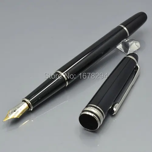 3Pcs 163 luxury black Resin monte Roller ball pen and mb fountain + ballpoint stationery office school supplies Hot Sale | Канцтовары