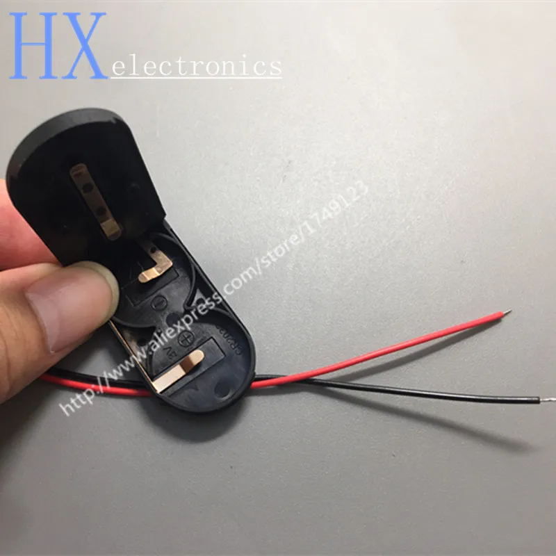 Бесплатная доставка 5 шт. держатель для батарейного отсека 2x CR2032 черный чехол