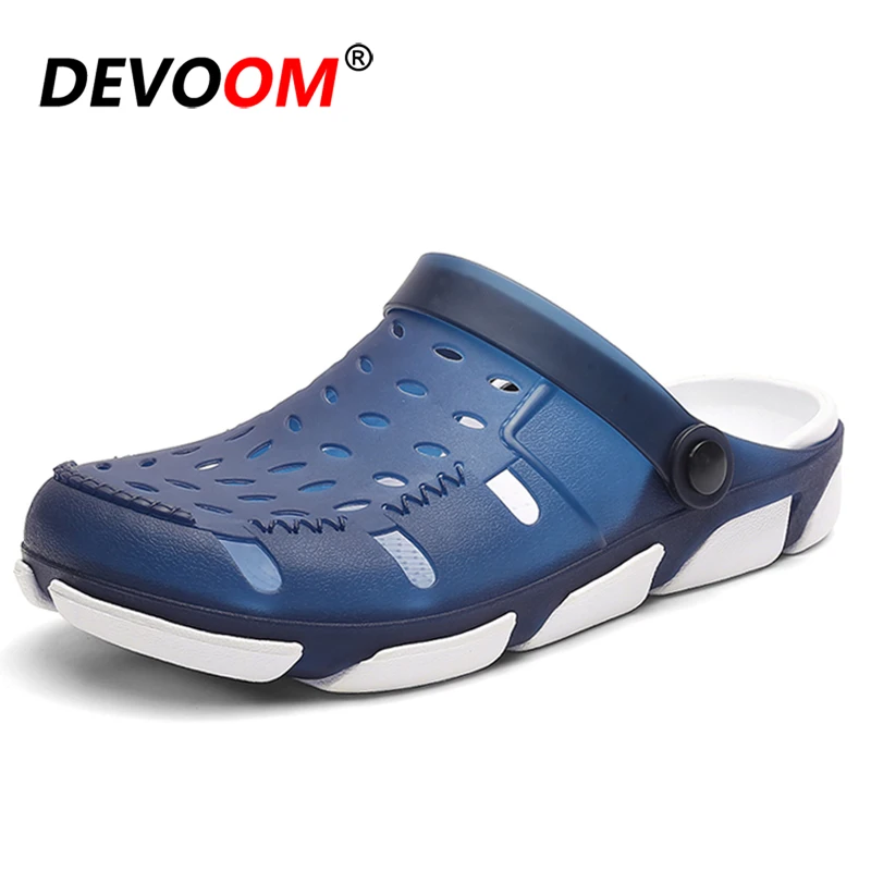 2019 Men Beach Shoes Sport Sandals Outdoor Summer Aqua Garden Jelly Flip Flops Quick Drying Soft Slippers 45 | Спорт и развлечения
