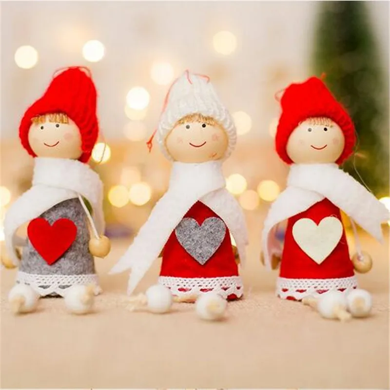 1 шт. Рождественское украшение мини Рождественский кулон в форме куклы кукольная