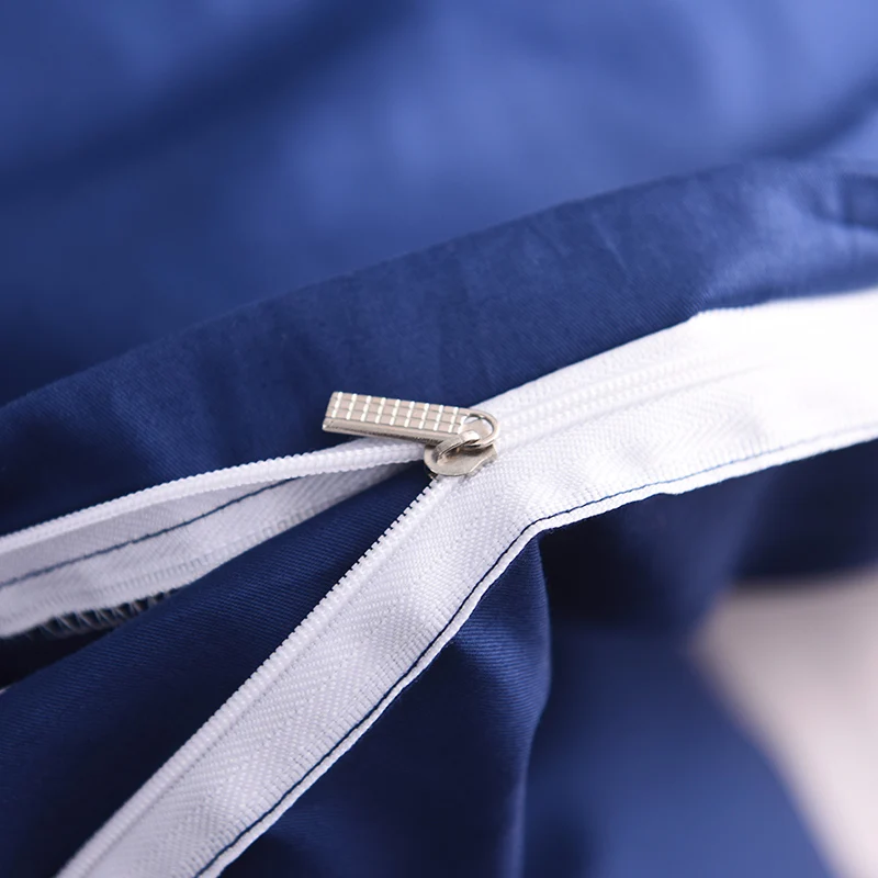 100% хлопок синий пододеяльник роскошный однотонный Чехол одеяло покрывало полные