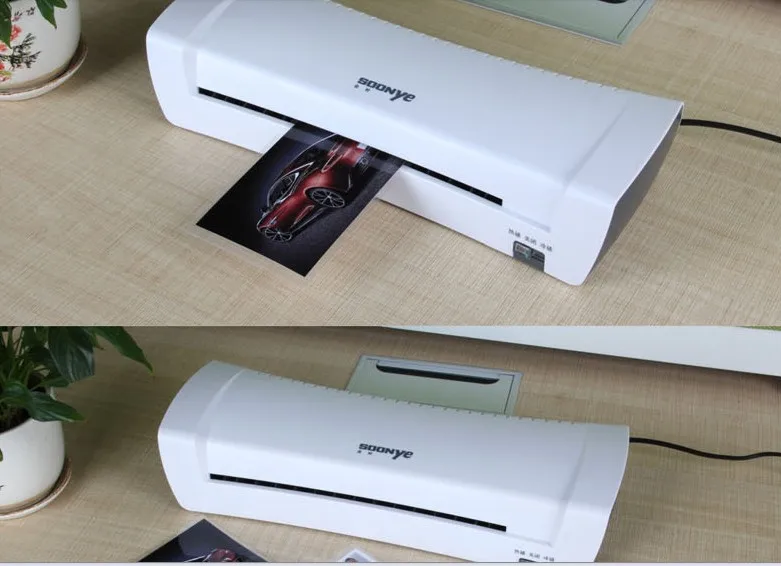 Ламинатор для фотографий А4 профессиональный белый офисный термальный ламинатор