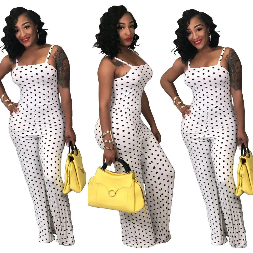 

Sexy Women Sleeveless Dot Clubwear Party Casual Long Jumpsuit Playsuit for Kids