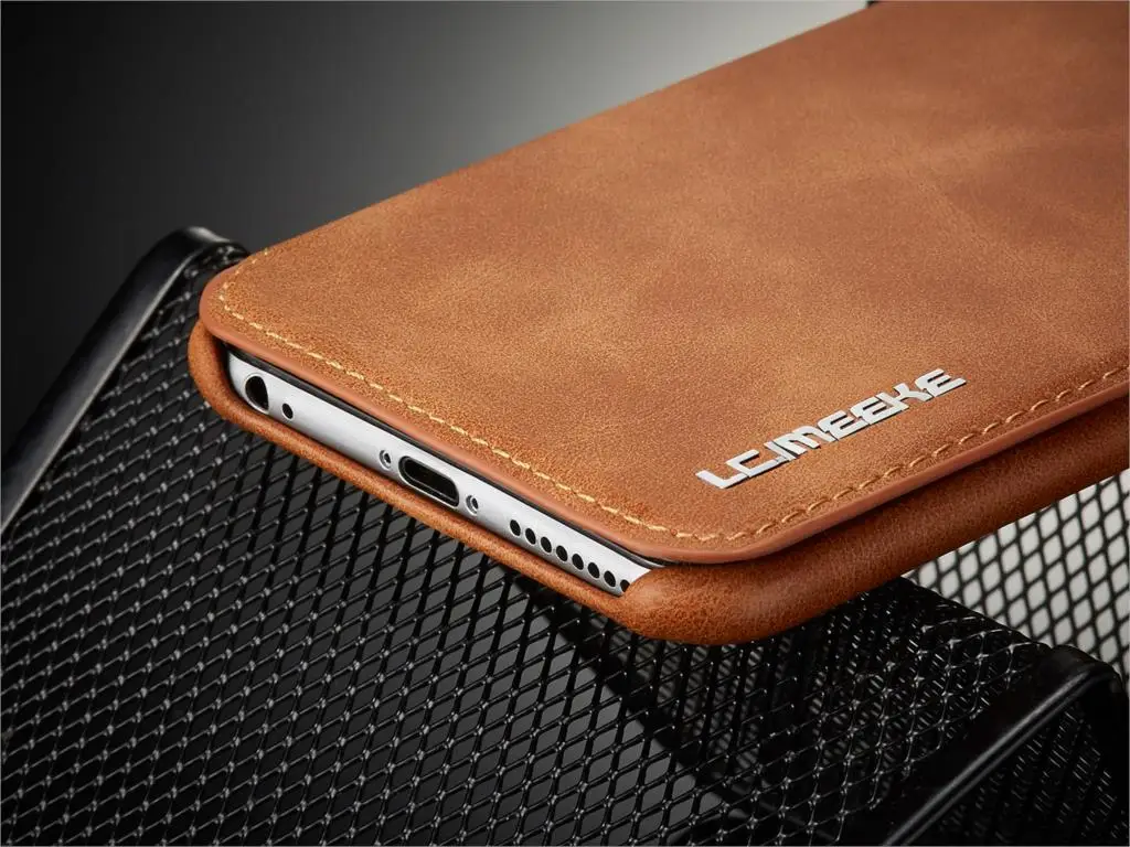 LC. imeeke роскошный Магнитный привлекательный флип-чехол для телефона для iPhone 6 6s Plus Бизнес кобура ретро кожаный чехол простой