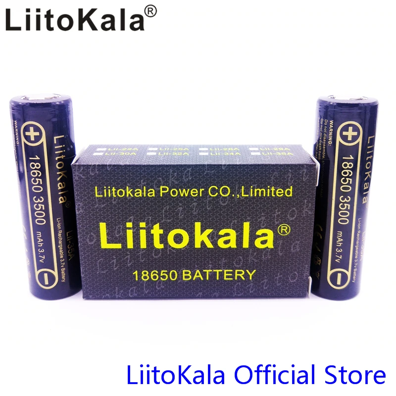 100% Оригинальный LiitoKala Lii-35A 3 7 V 3500mAh 10A разрядка аккумуляторных батарей для 18650