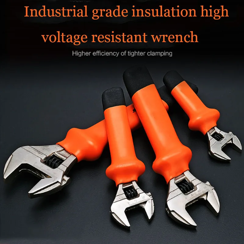 

Insulated high pressure wrench Chrome Vanadium Flexible Wrench Wide Jaws Adjustable Wrench Steel Spanner Set Repair Tool Gear