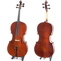 free shipping new 44 size solid wood cello with pernambruco bow rosin and soft bag