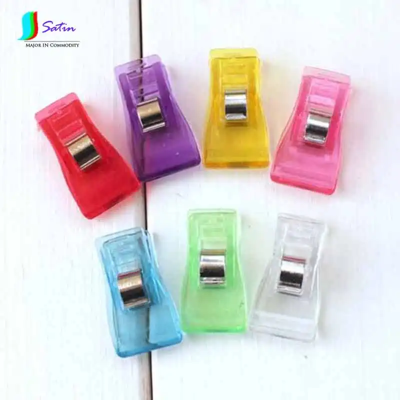 Clothing Help Accessory Patchwork Sewing DIY Crafts Knitting Crochet Quilt tools X Shape PVC Clear Colorful Plastic Clips S0034 | Дом и сад